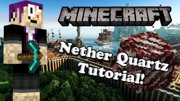 Minecraft | How to make Stairs, Half Slabs, Pillars and Blocks out of [Nether Quartz Tutorial]