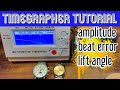Timegrapher Tutorial: Explaining Amplitude, Beat Error, And Lift Angle (Weishi No. 1000)