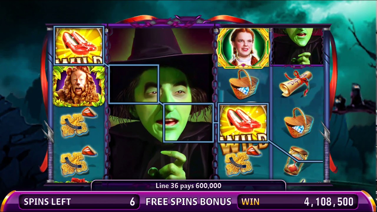 THE WIZARD OF OZ WONDERFUL LAND OF OZ Video Slot Casino Game with WITCH'S CASTLE FREE SPIN