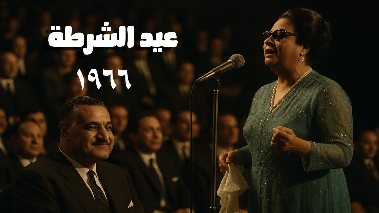 جمال عبد الناصر يحضر وأم كلثوم تحيى حفل عيد الشرطة 1966