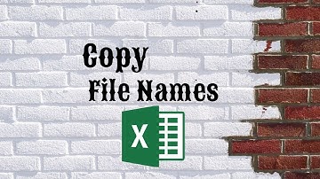Copy all File Names in Folder to Excel