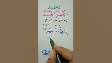 Finding Slope of line#MathMarrow#Math shorts#Finding Slope of line for given two points