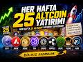 HER HAFTA DÜZENLİ ALTCOİN ALIYORUM 1.HAFTA