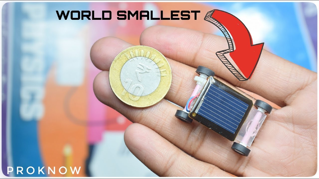 How To Make A Mini Solar Power Car(World Smallest Solar Car) | Proknow