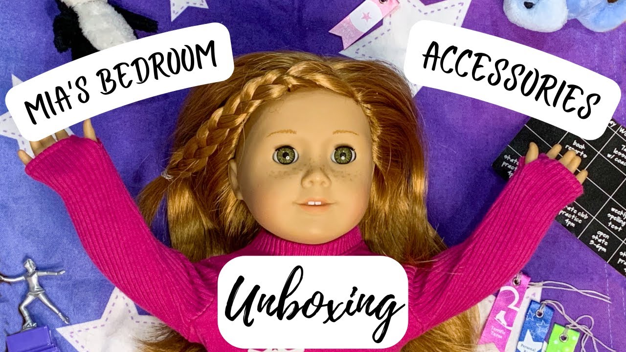 Unboxing Mia's Bedroom Accessories! NIB! American Girl Sunshine