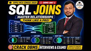 DBMS Unit 2 Lecture 6 | SQL Joins Explained | Inner Join Left Join Right Join | SPPU MCA ENGG 2025