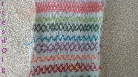 Hand Embroidery: Basic smocking stitches - Part 2 | Artesd