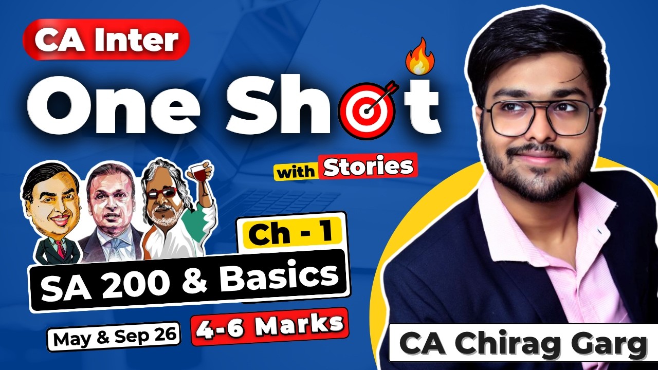 Ch 1 & SA 200 Revision | CA inter Audit | Shakti Batch | May 26 | Sep ...