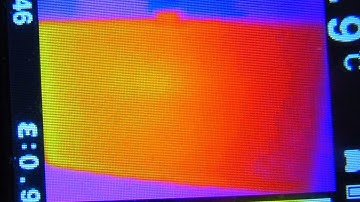 Temperature Gradient in LCD Screen Matrix - Thermal View