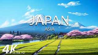 FLYING OVER JAPAN (4K UHD) - Relaxing Music With Amazing Beautiful Nature Scenery For Stress Relief