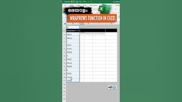 Wrap Rows in Excel | Wraprows Function | #shorts #shortsvideo #youtubeshorts #tutorial
