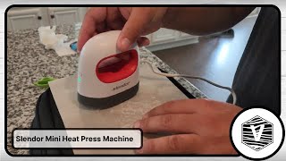 Slendor Mini Heat Press Machine for T Shirts Shoes, 4.17 x 2.44 Small  Vinyl Printing Machine Portable Easy Press Iron for HTV Vinyl Projects &  Heating Transfe…