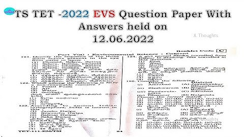 TSTET 2022 EVS answers |TSTET EVS Paper 1| TET 2022 EVS Questions with answers | tet EVS #tstet2022