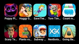 Poppy Playtime, Huggy Game,Nextbots in Playground mod,Plants vs Zombies,Scary Teacher,Tom Time Rush