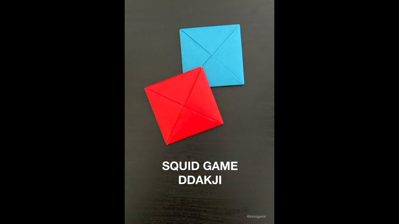 How to make Squid Game Ddakji using origami Menko envelope (Traditional ...