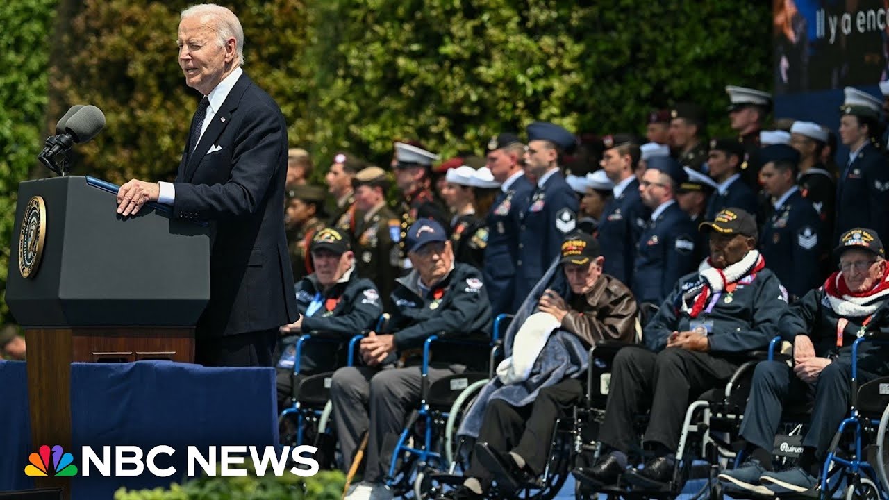 Biden name-checks individual veterans attending the D-Day ceremony