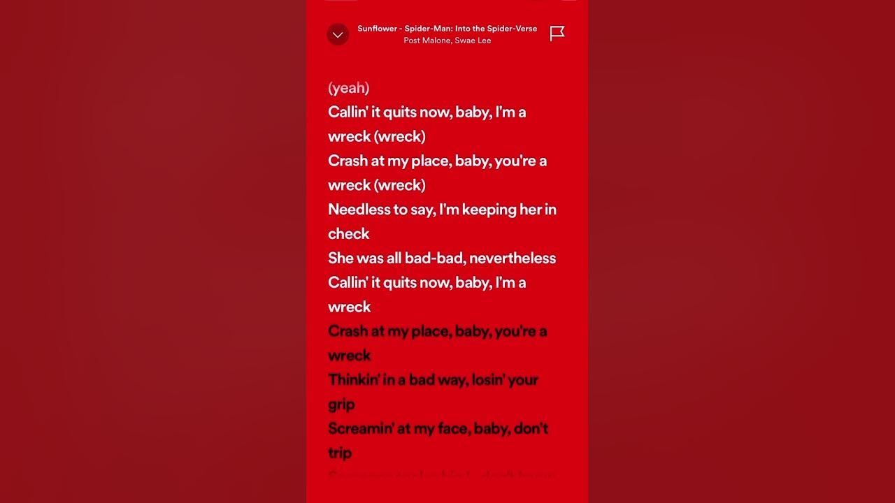 Post Malone & Swae Lee - Sunflower #trending #hits #spotifylyrics #tiktok #viralhits #postmalone