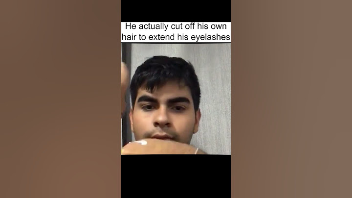 He actually cut off his own hair to extend his eyelashes.#lashes #eyelashes