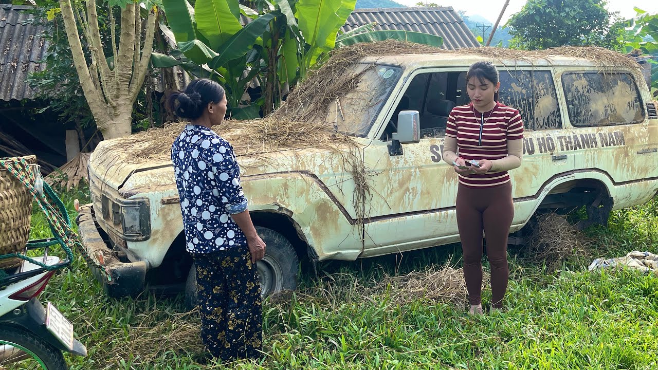 Challenge the girl to repair and restore a 1960 Toyota Land Cruiser