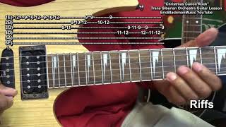 🎄 CHRISTMAS CANON ROCK  Trans Siberian Orchestra Riffs & Power Chords Lesson @EricBlackmonGuitar chords