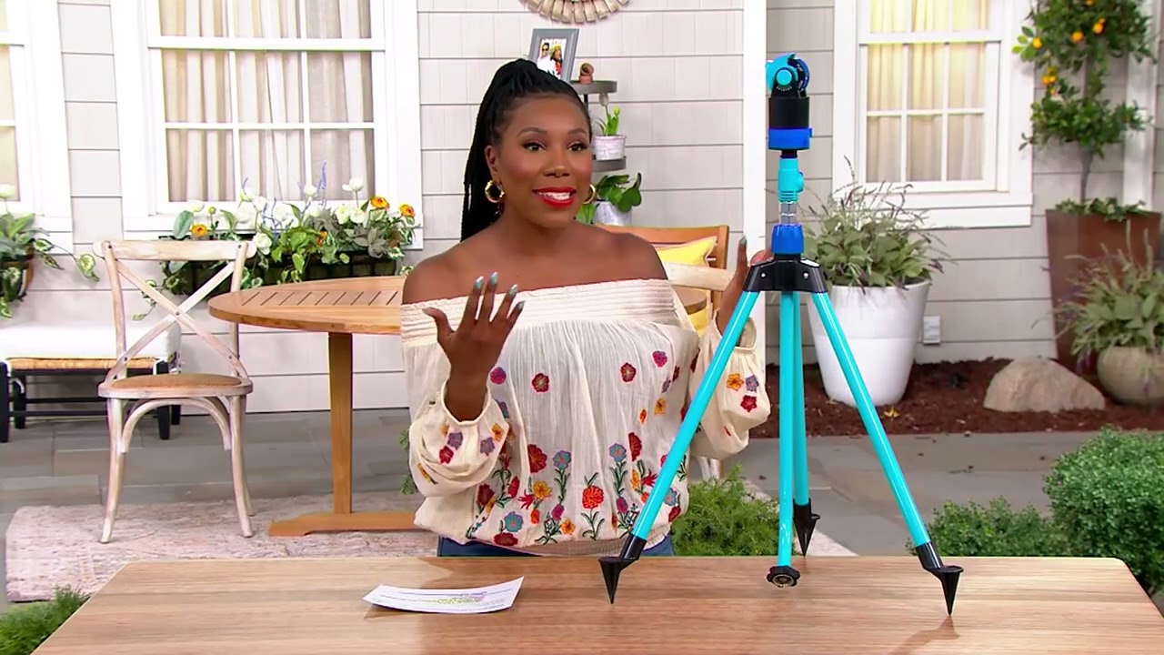 Aqua Joe 360 Degree Tripod Sprinkler and Mister on QVC