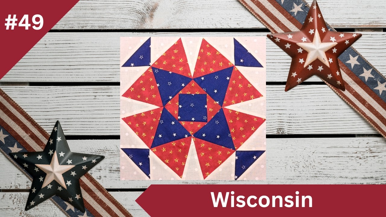 Wisconsin Quilt Block Pattern | 50 Blocks for 50 States Series - YouTube