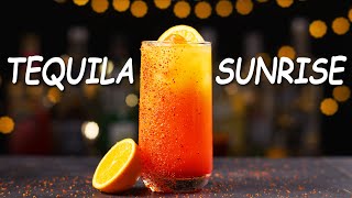 How to Make The Best Tequila Sunrise Cocktail. Drink Ingredients and Recipe.