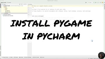 How to Install PyGame on PyCharm