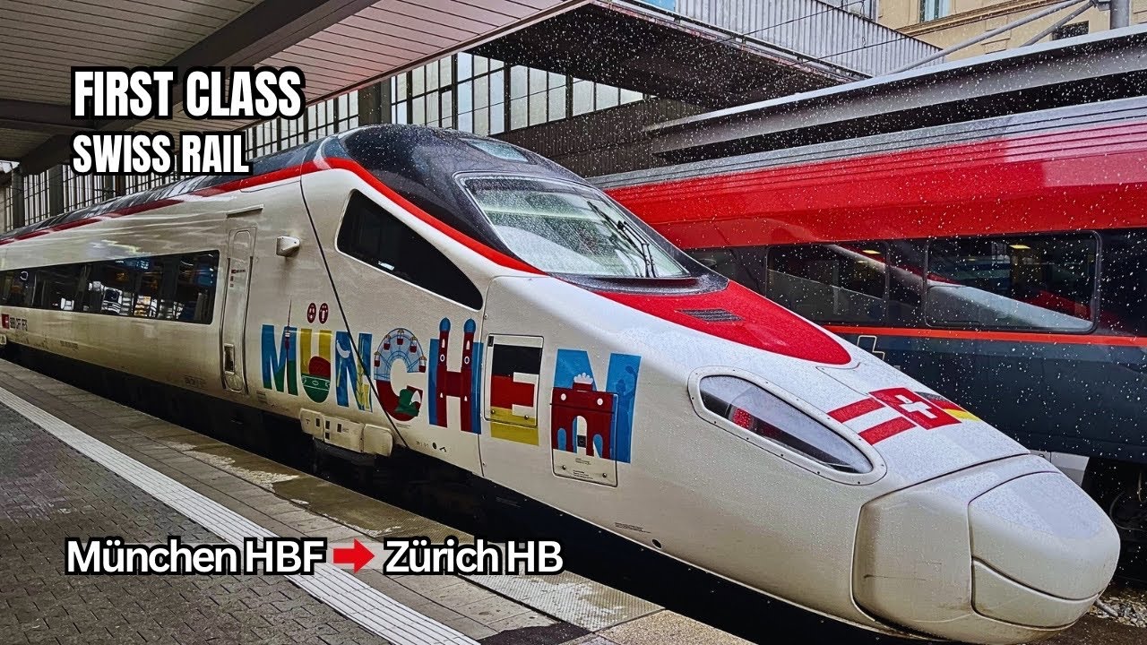 Swiss Railways ECE First Class [4K] | Munich to Zurich | Alstom ...