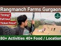 Rangmanch farms gurgaon  rangmanch farms gurgaon ticket price  tour rangmanch farms gurugram vlog