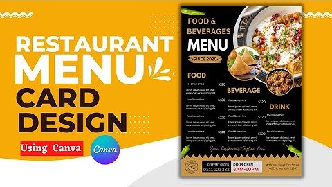 MAKE RESTAURANT MENU CARD USING CANVA | STEP BY STEP | EASY METHOD