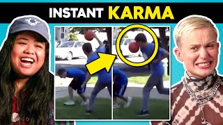 College Kids React To INSTANT KARMA Compilation