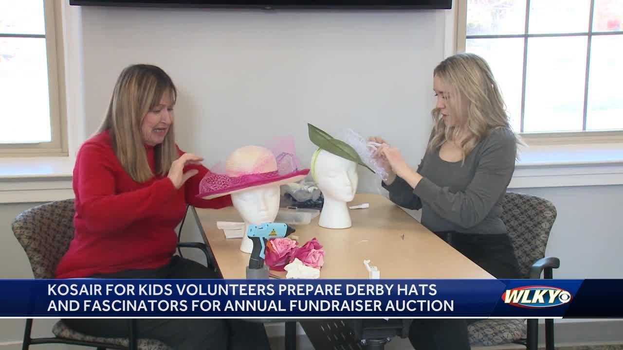 Kosair for Kids volunteers prepare Derby hats for annual fundraiser