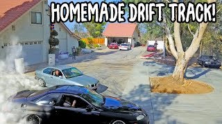 Creating drift track at my house! **4 Crashes on film**