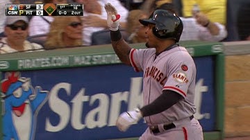 SF@PIT: Byrd smacks a two-run homer in Giants debut