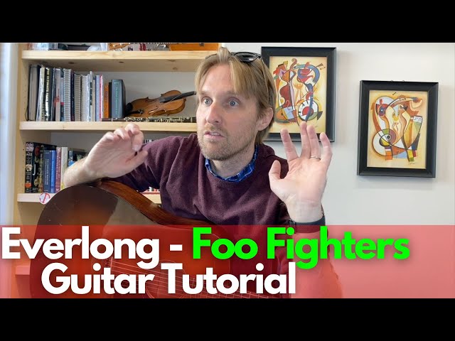 Everlong Guitar Tutorial - Foo Fighters - Guitar Lessons with Stuart! class=