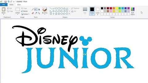How to draw the Disney Junior logo in Avatar style using MS Paint | How to draw on your computer