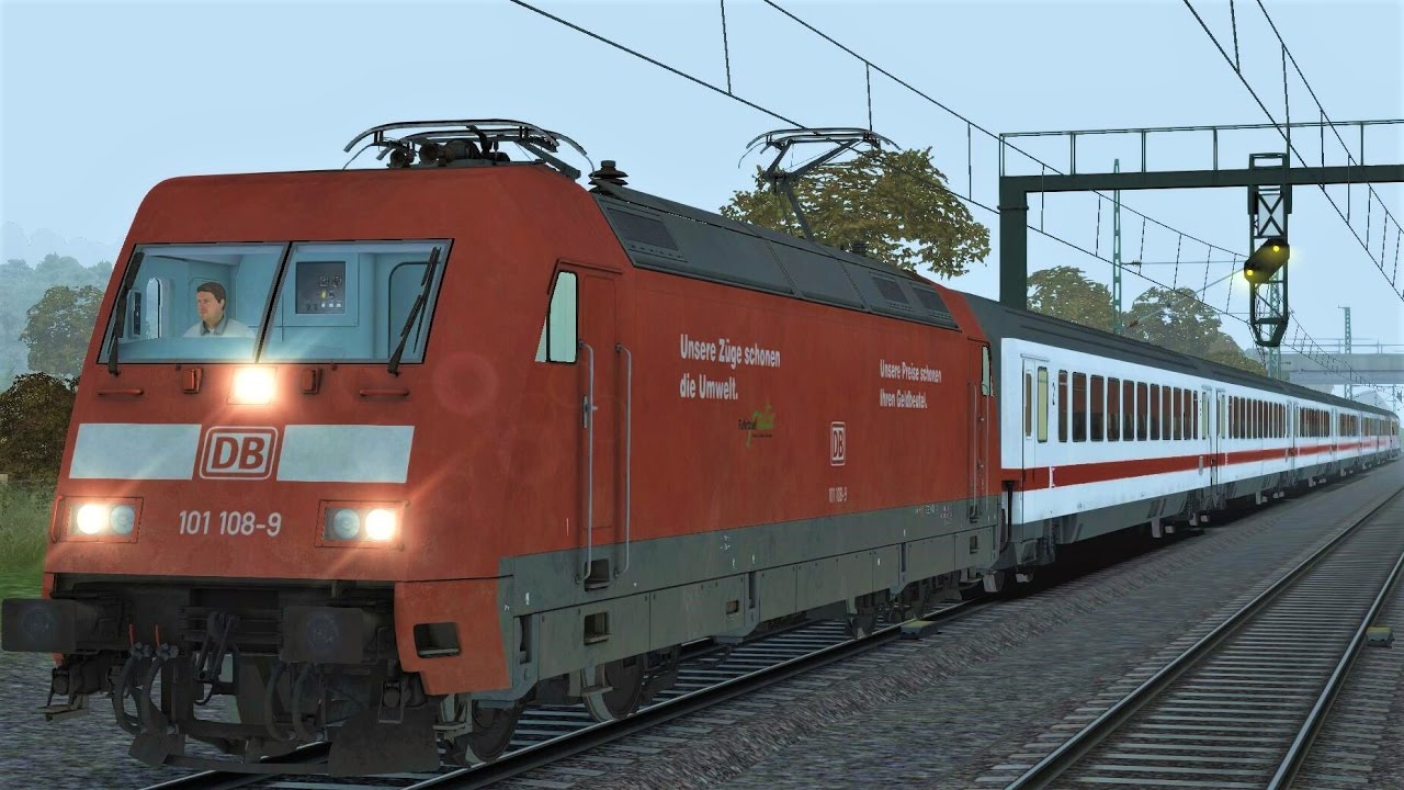 BR101 IC mit EBuLa Fahrplan Remagen - Andernach Rheintal Führerstandsmitfahrt Train Simulator 2017