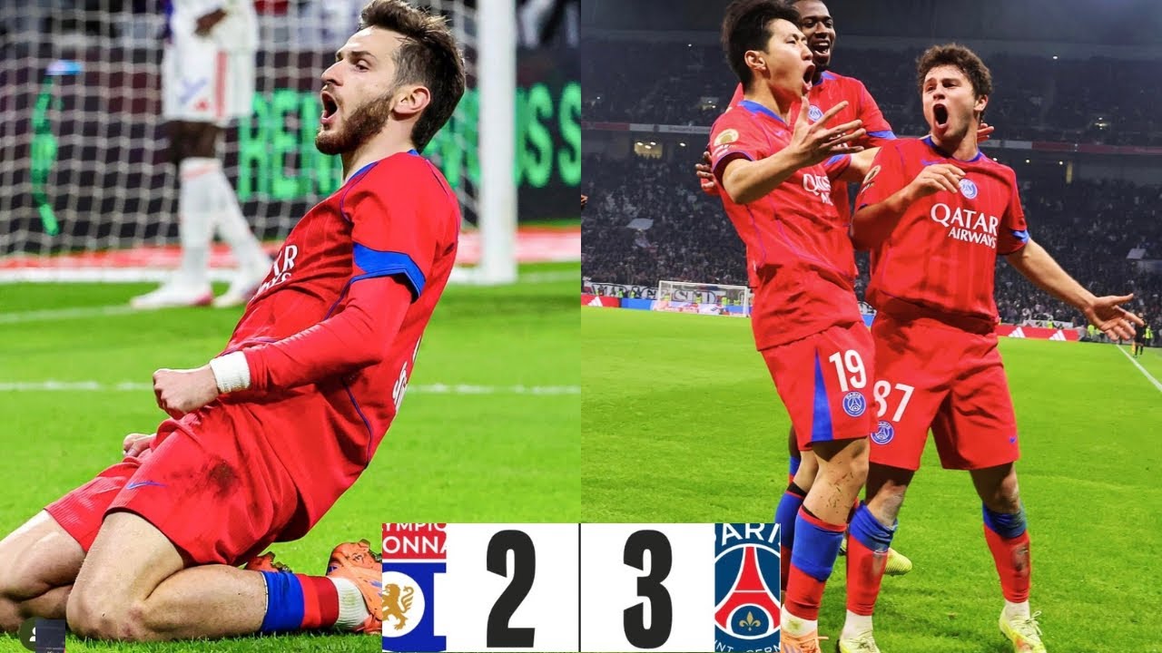 Lyon vs Paris Saint-Germain 2-3 Ligue1 highlights 2025 | Kvaratskhelia goal | Neves Winner
