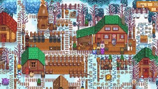 Cozy winter cottage | 🎄 Relaxing stardew valley music for sleep and calm
