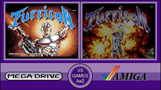 Turrican (Mega Drive VS AMIGA) Side by side Graphics Comparison