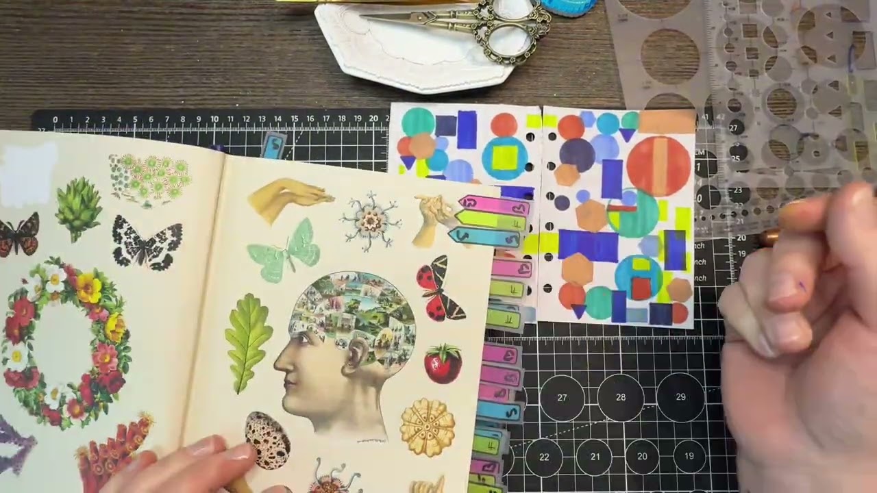 Easy Background | Shapes and Sharpies | Silent Video No music | No ASMR | Collage 