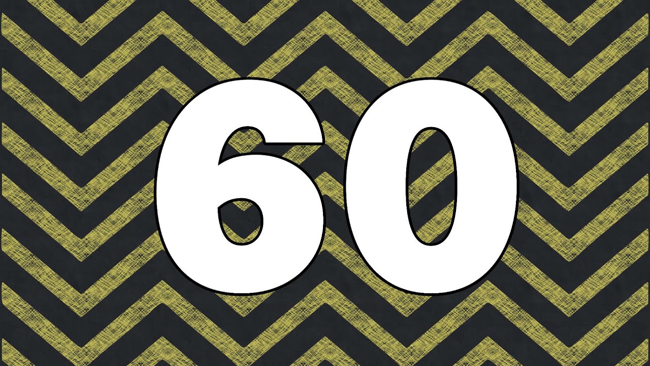 Free Countdown Timer | Yellow Chevron Pattern | 60 seconds - YouTube