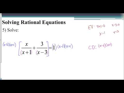 Lesson 9.6 - Solving Rational Equations (Example 5)