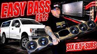 Easy BASS for the F-250 Work Truck 🔊 Six 6.5" Subs + 4,000 Watt amp | Full install ep.2