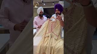 Light Beige Designer Lace Paplum Indowestern Suit with Stylish Tulip Pants &amp; Kota Doria Duppata