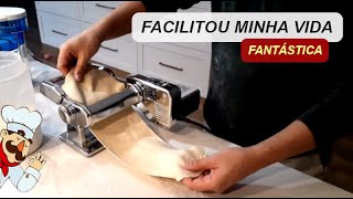 NUNCA MAIS USO ROLO DE ABRIR MASSA - MÁQUINA ITALIANA DE FAZER MACARRÃO MARCATO - UNBOXING E USO