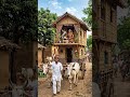 Moving Bamboo House on Bullock Cart 😱 | Indian Village AI Video #shorts