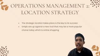 MDC4013 OPERATION MANAGEMENT GROUP PROJECT - UNIQLO CO. LTD.