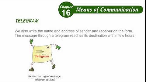 Environmental Studies Class 3 Chapter 16 Means of Communication,Part02